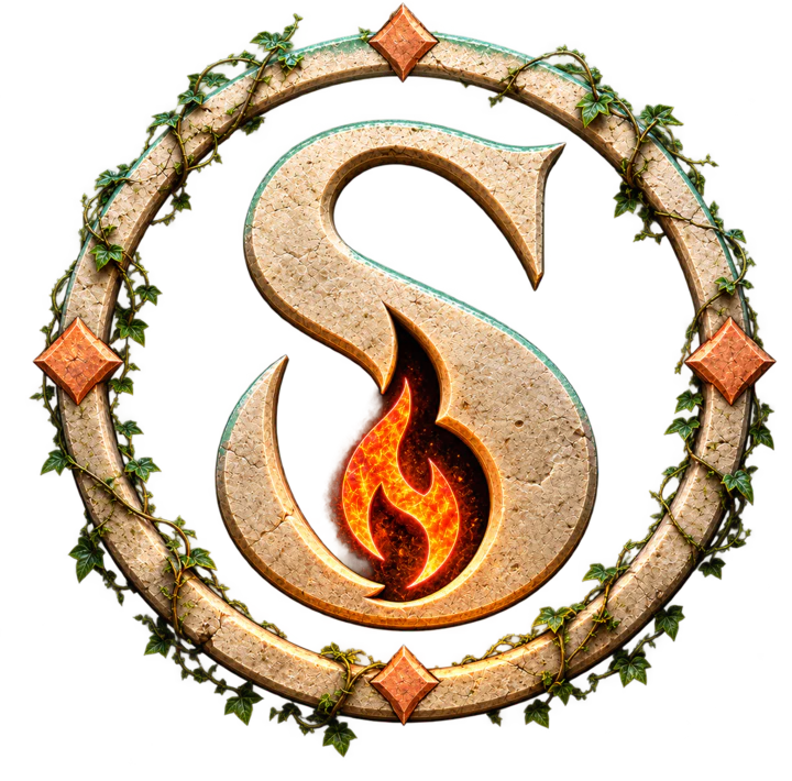 Sabina — stone S with flame and circle